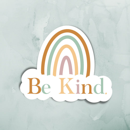 “Be Kind” Rainbow Sticker